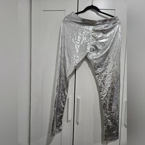 Women's Silver leggings, size XL